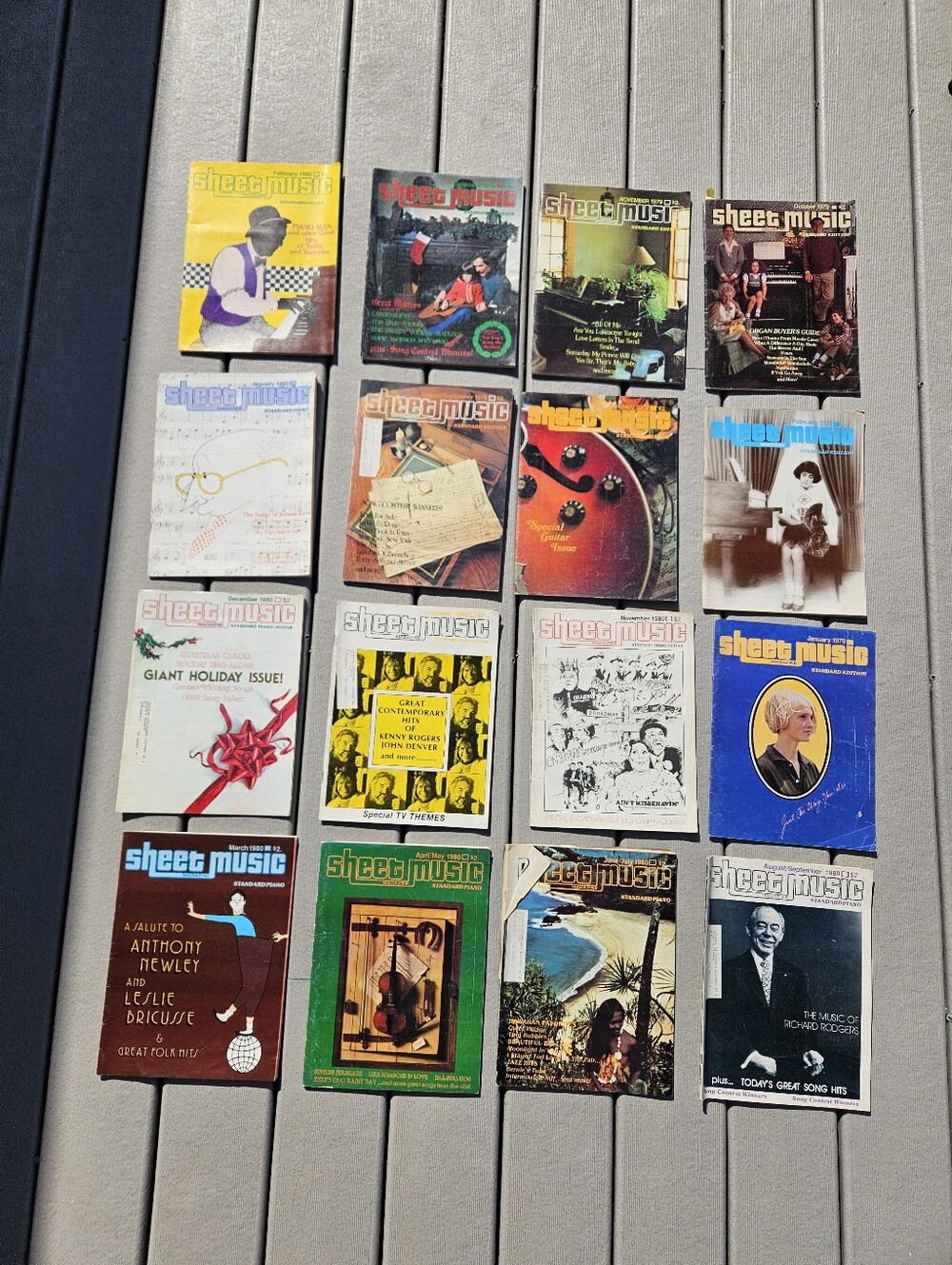 Vtg Sheet Music Magazine 1979 1980 Lot of 16 Standard Piano Guitar Songbook Pop